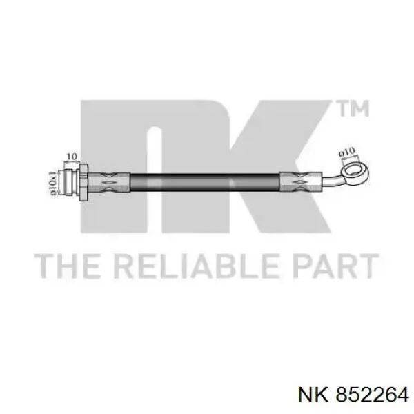 Шланг гальмівний передній, правий 852264 NK