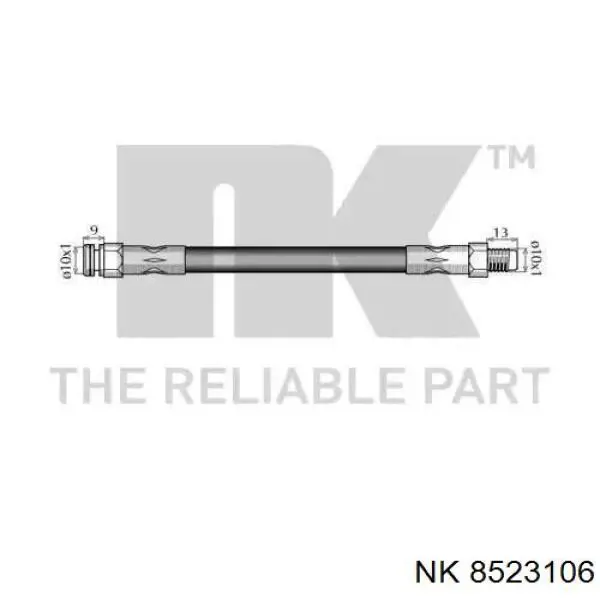 Шланг гальмівний передній, лівий 8523106 NK