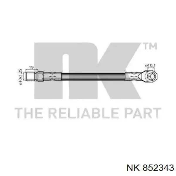 852343 NK шланг гальмівний передній