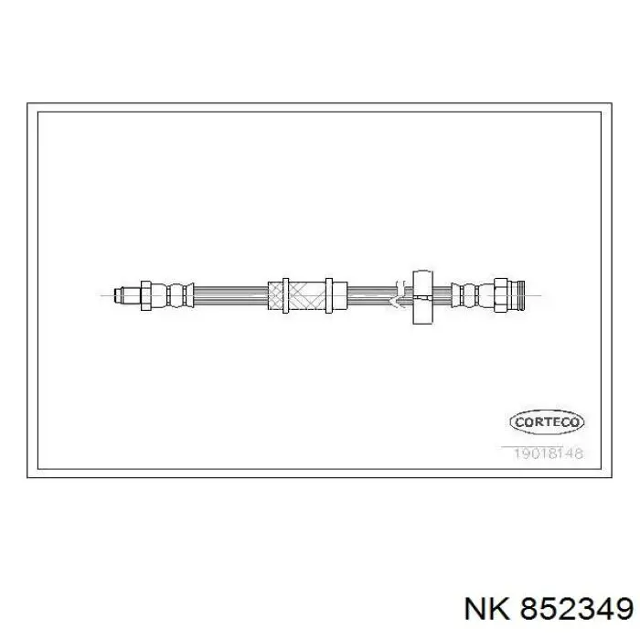 Шланг гальмівний передній NK 852349 ціна, від 6.48 USD