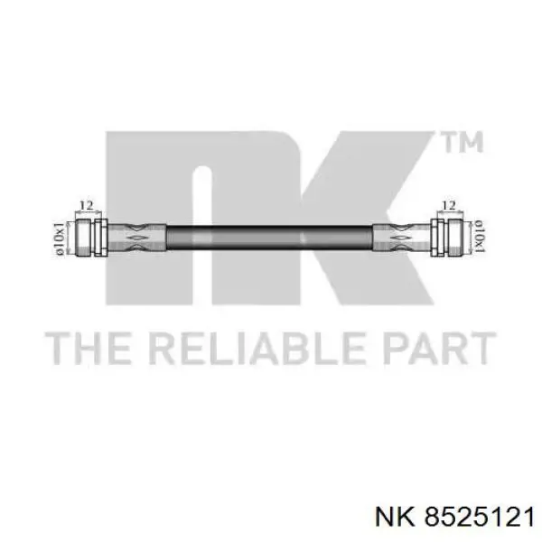 Шланг гальмівний задній 8525121 NK
