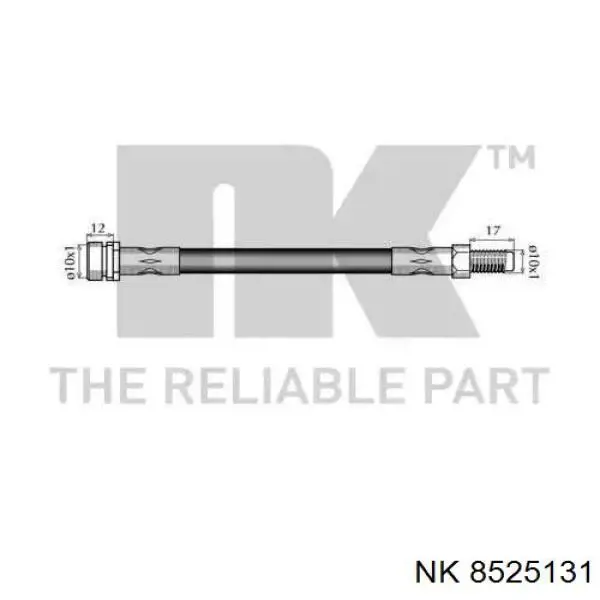 Шланг гальмівний задній 8525131 NK