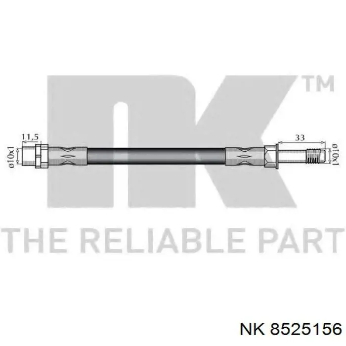 Шланг гальмівний передній NK 8525156