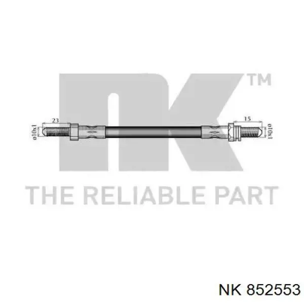 Шланг гальмівний задній, правий 852553 NK