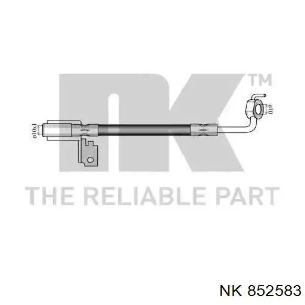 Шланг гальмівний передній, правий 852583 NK