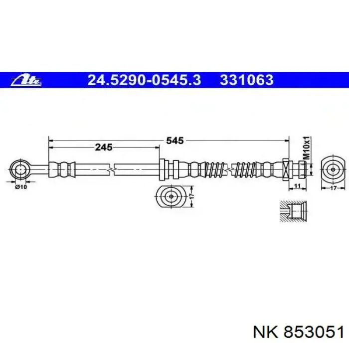 Гальмівні шланги передні SL6050 ABS
