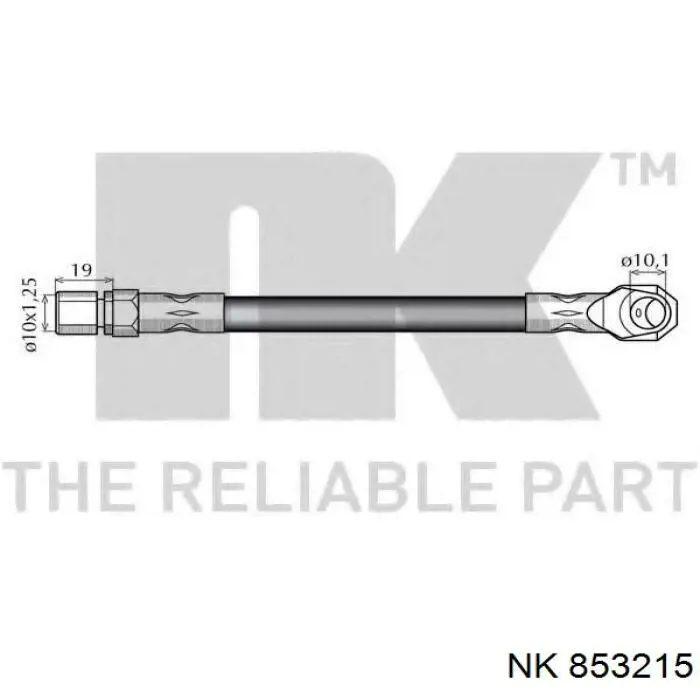 Шланг гальмівний передній 853215 NK