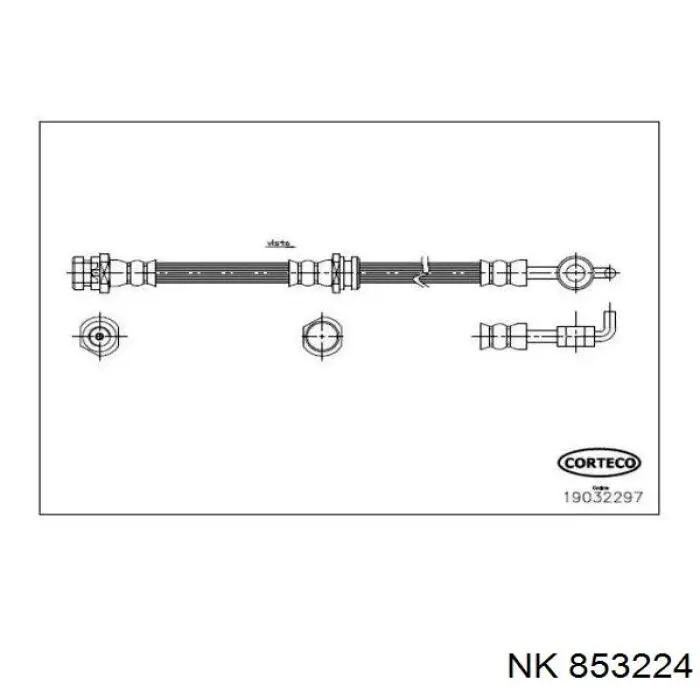 Гальмівні шланги передні 853224 NK