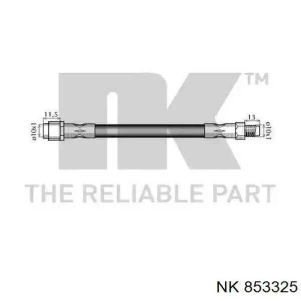 Шланг гальмівний задній 853325 NK