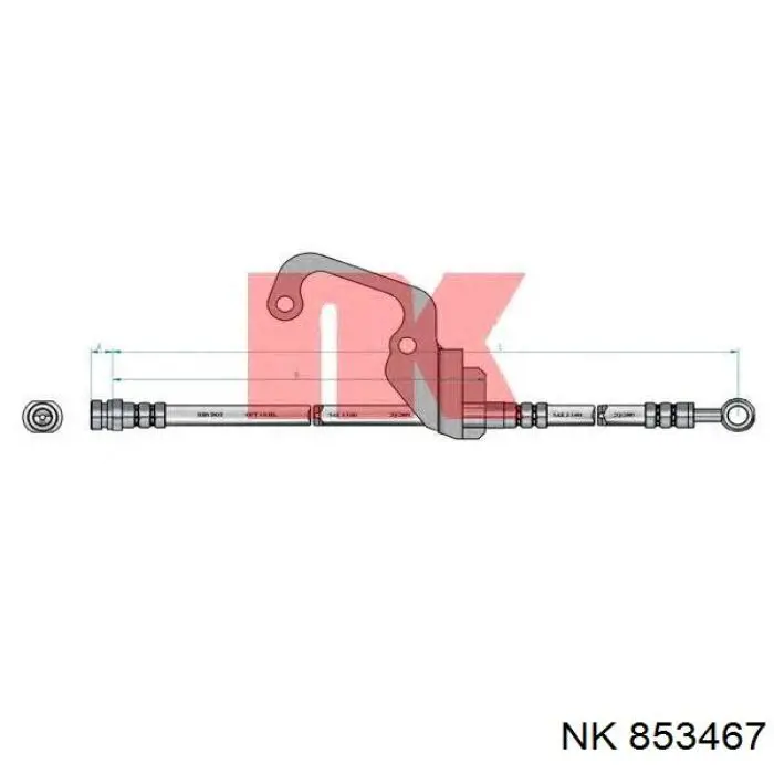 Купити SL6145 ABS Шланг гальмівний передній, лівий