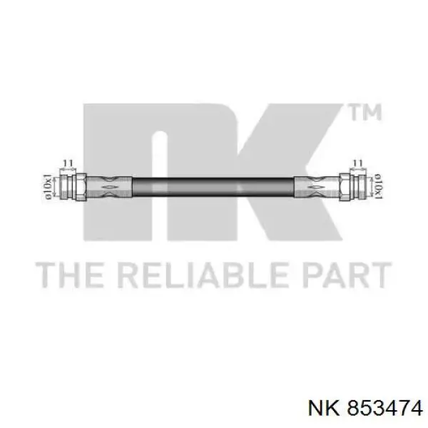 Шланг гальмівний передній 853474 NK