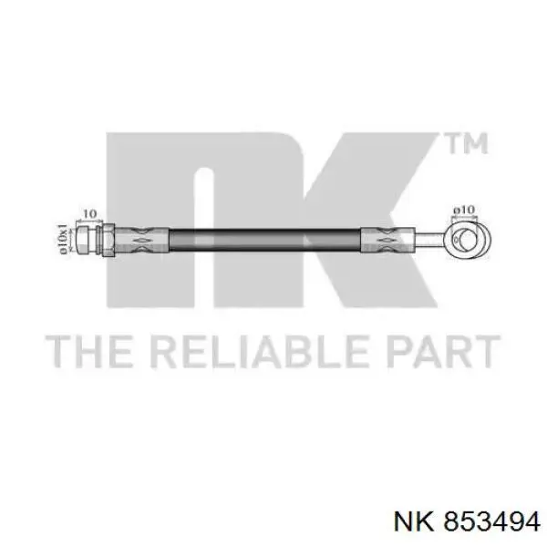 Купити 587372L900 Hyundai/Kia Шланг гальмівний задній, правий