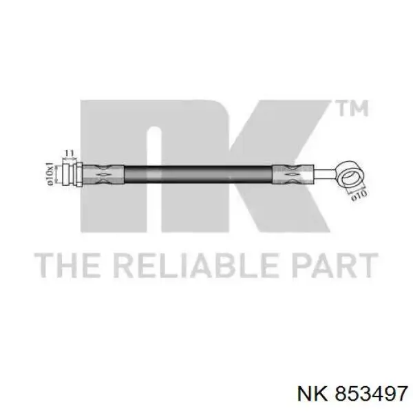 Шланг гальмівний передній, правий 853497 NK