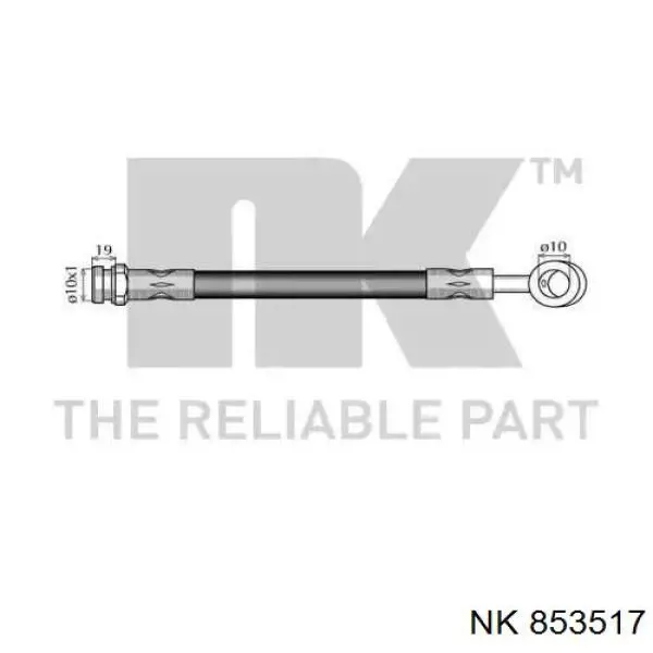 Шланг гальмівний передній 853517 NK