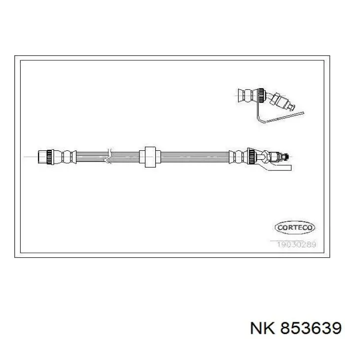 Шланг гальмівний передній 853639 NK