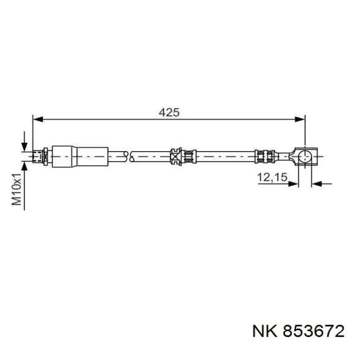 Купити 853672 NK Гальмівні шланги передні
