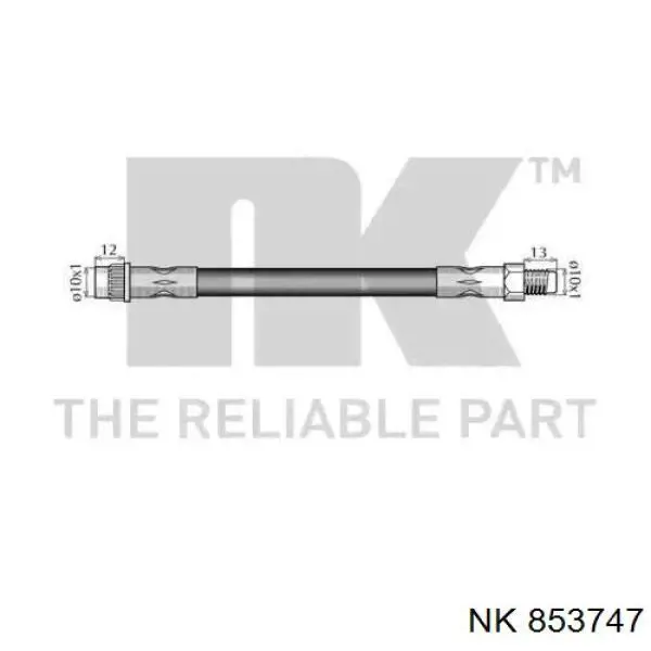 Шланг гальмівний передній 853747 NK