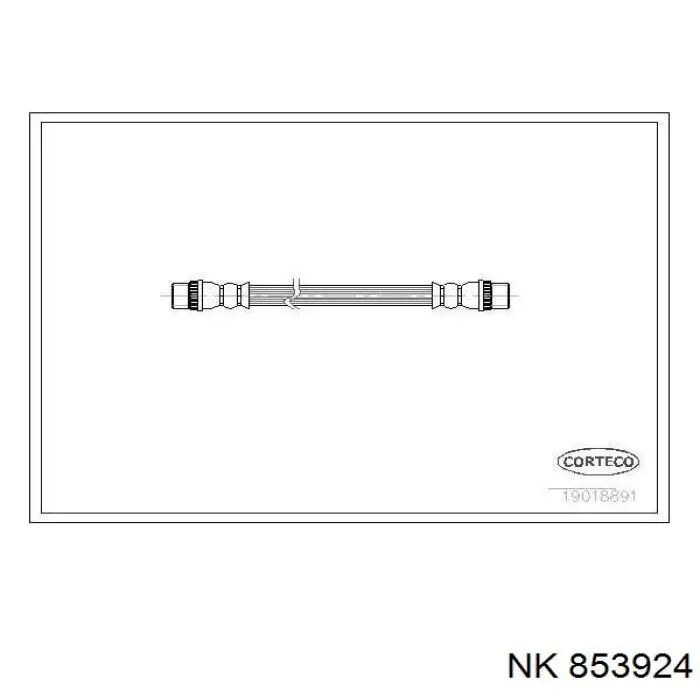 Гнучка гальмівна трубка задня NK 853924