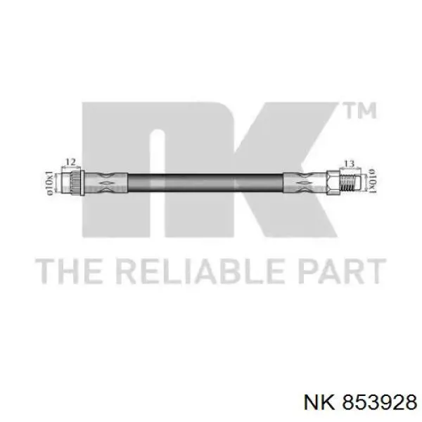 Шланг гальмівний передній 853928 NK