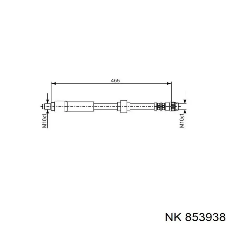 Купити 853938 NK Гальмівні шланги передні