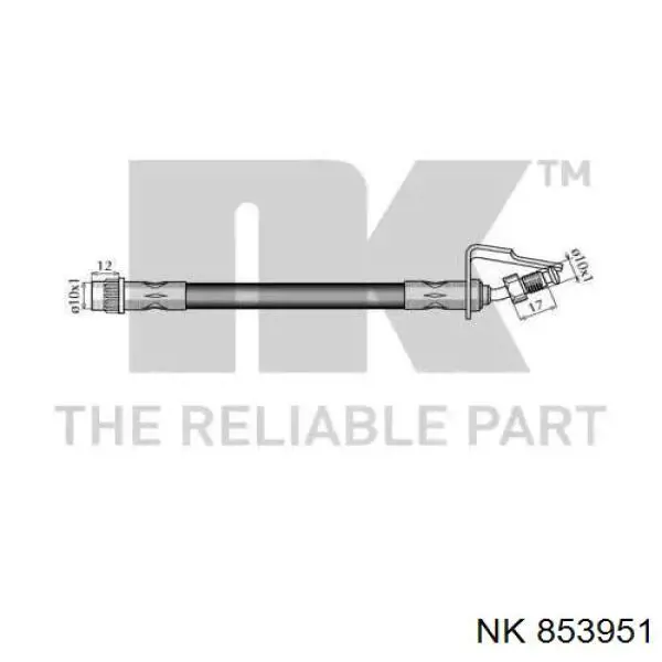 Шланг гальмівний передній 853951 NK