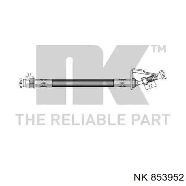 Шланг гальмівний передній 853952 NK