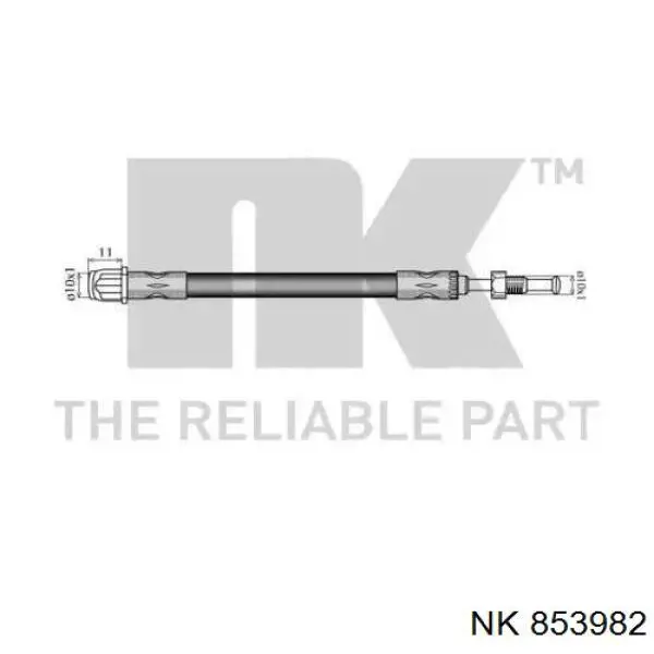 Шланг гальмівний передній, лівий Renault (RVI) 462100014R