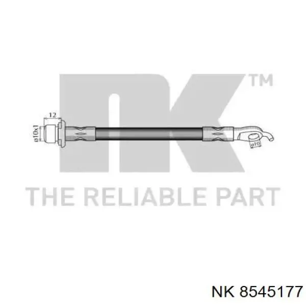 Шланг гальмівний передній, лівий NK 8545177 ціна, від 17.44 USD
