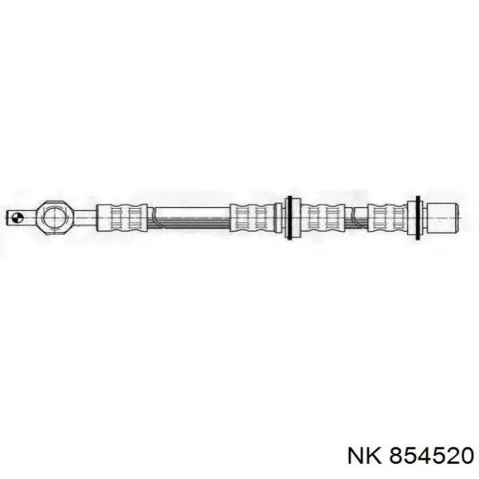 Шланг гальмівний передній, лівий NK 854520 ціна, від 11.25 USD