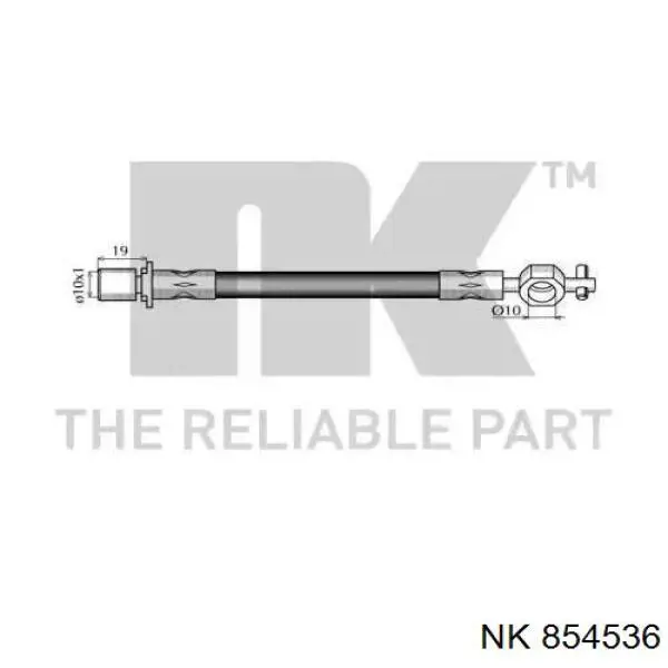 Шланг гальмівний передній 854536 NK