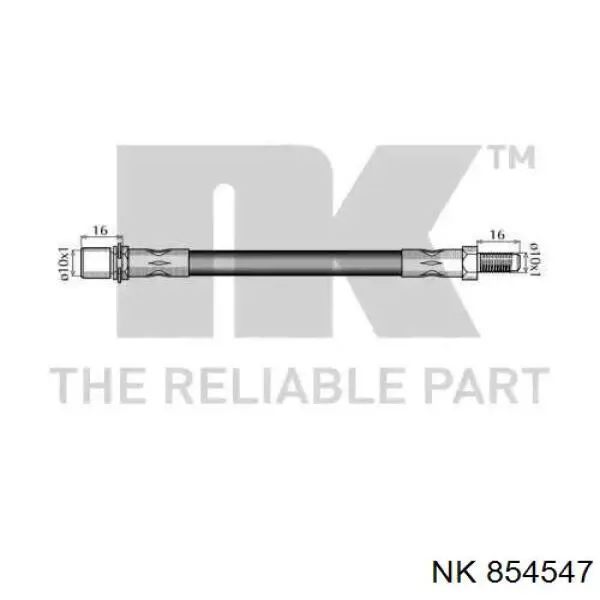 Шланг гальмівний задній 854547 NK