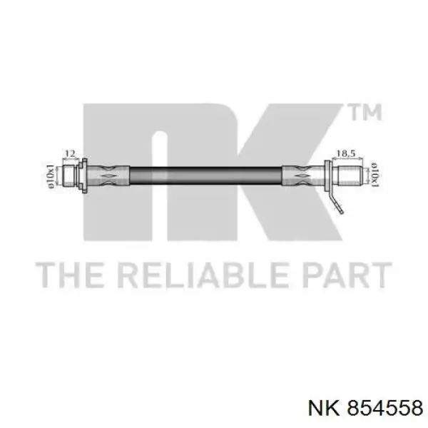 Шланг гальмівний передній, лівий 854558 NK