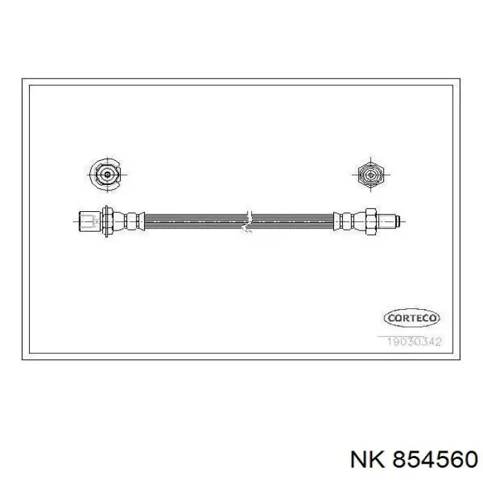 Шланг гальмівний задній 854560 NK