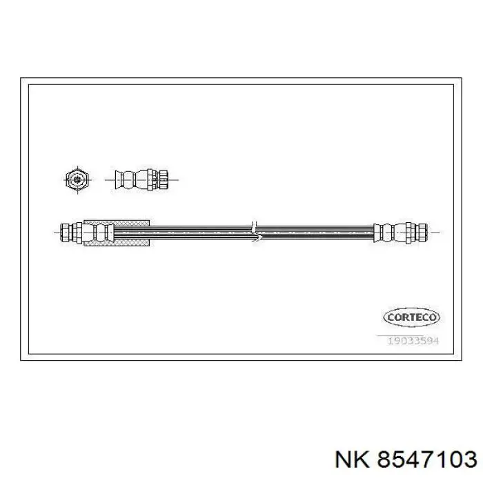 Шланг гальмівний задній NK 8547103 ціна, від 8.05 USD