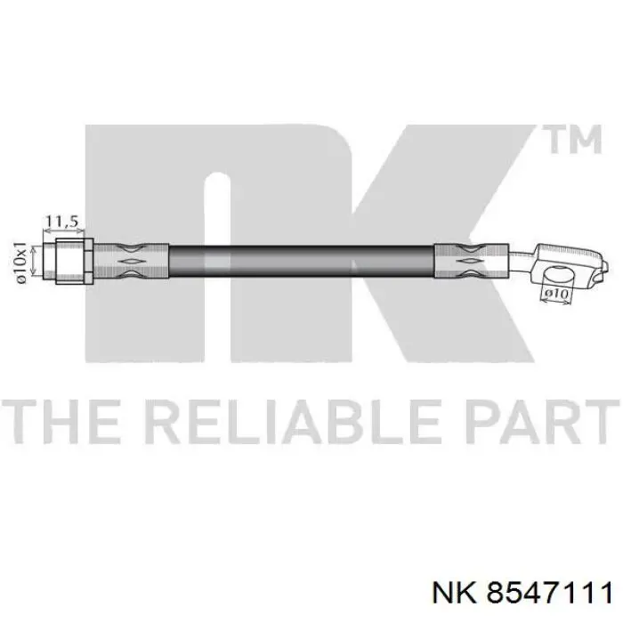 Шланг гальмівний задній NK 8547111 ціна, від 10.12 USD