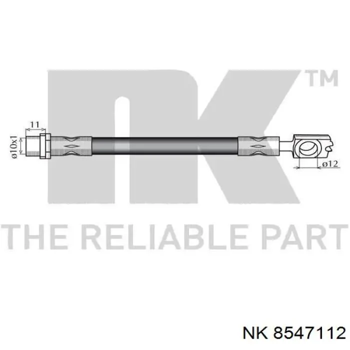 Шланг гальмівний задній NK 8547112 ціна, від 7.43 USD