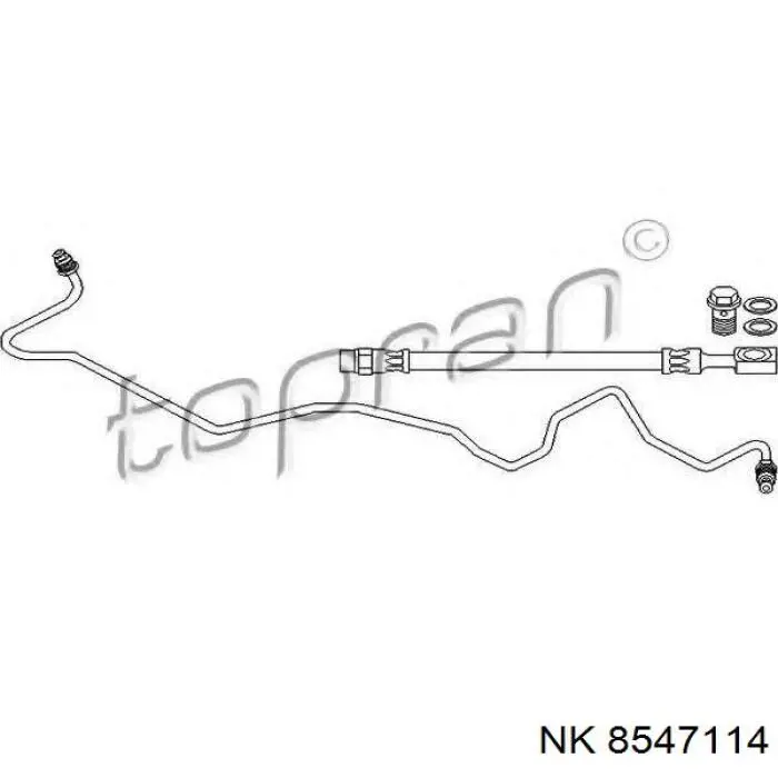 Купити 8547114 NK Шланг гальмівний задній, правий