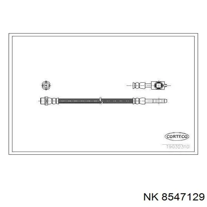 8547129 NK Шланг гальмівний задній