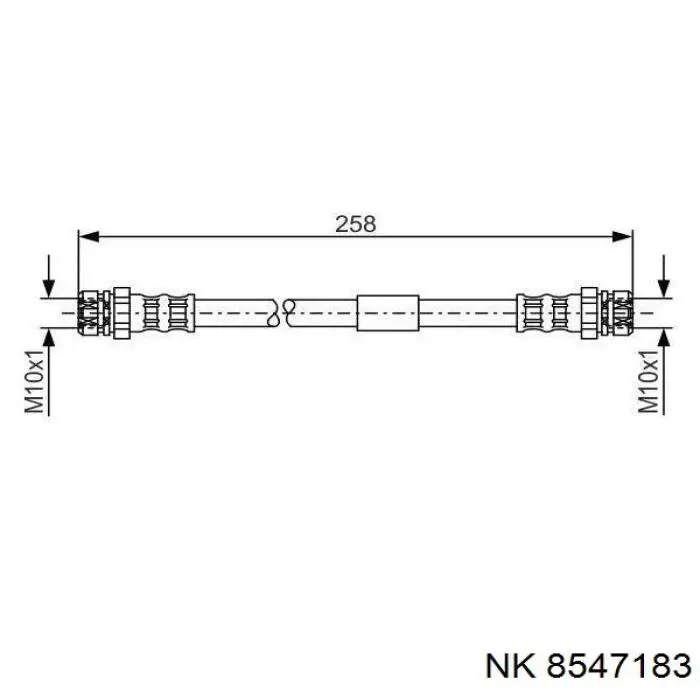 Шланг гальмівний задній NK 8547183 ціна, від 7.42 USD