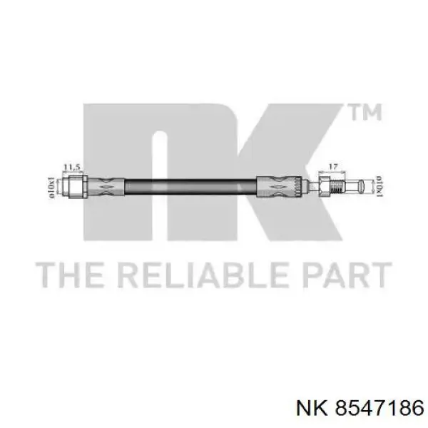Шланг гальмівний передній Vika 66111605301 ціна, від 11.57 USD