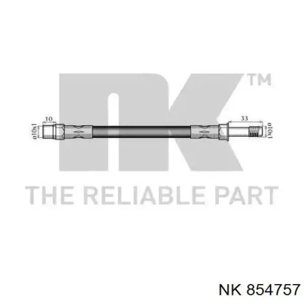 Шланг гальмівний передній NK 854757