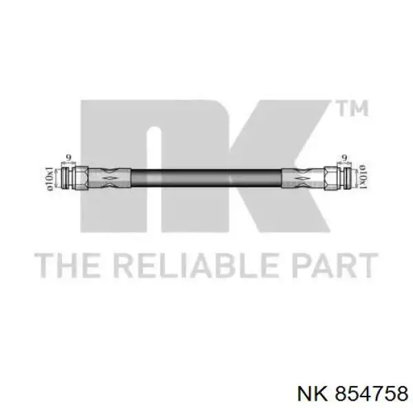 Шланг гальмівний задній 854758 NK
