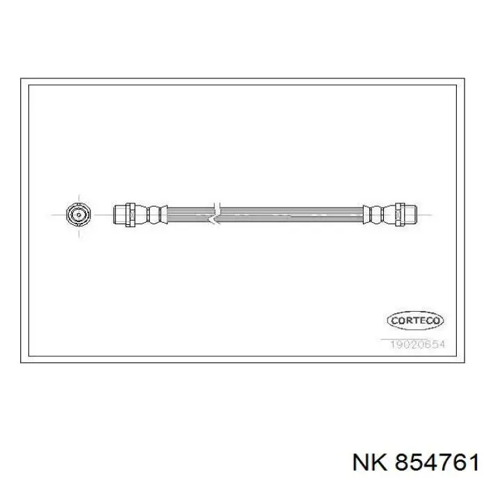 Шланг гальмівний задній 854761 NK