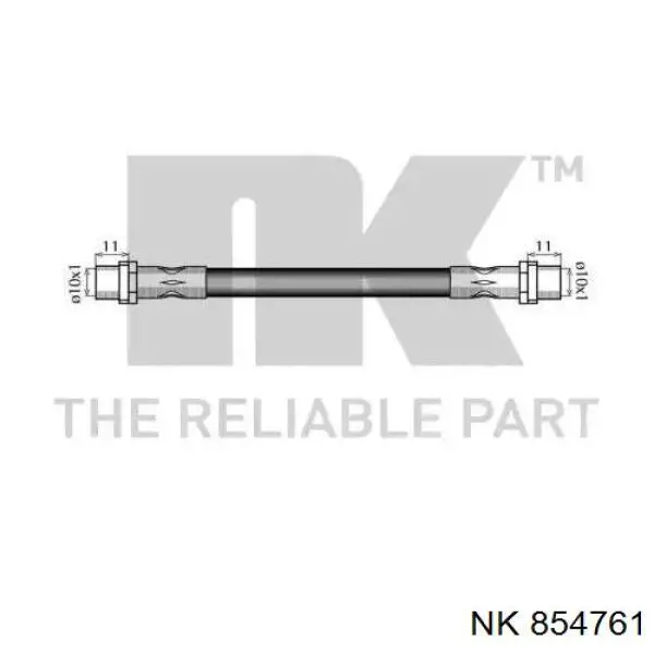 Шланг гальмівний задній NK 854761 ціна, від 4.60 USD