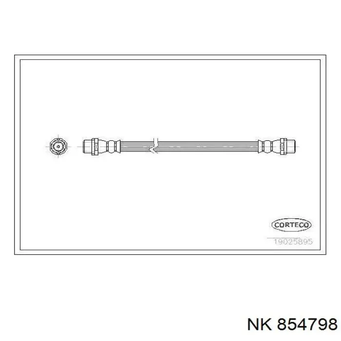 FT0334 K&K Шланг гальмівний задній
