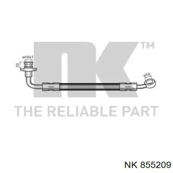 Шланг гальмівний передній, лівий 855209 NK