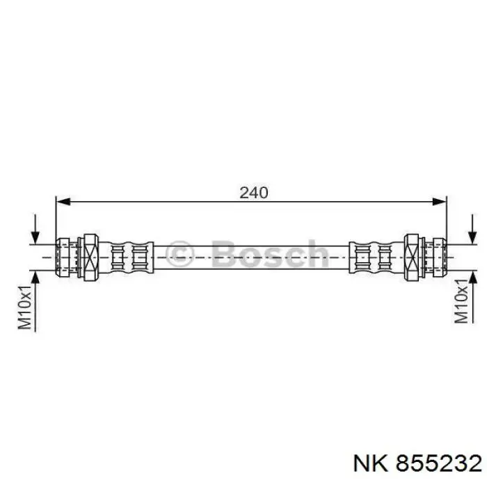 855232 NK Гнучка гальмівна трубка передня