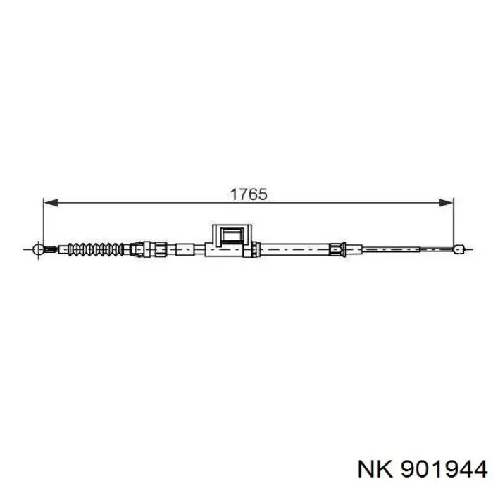 Купити 901944 NK Трос ручного гальма задній, правий
