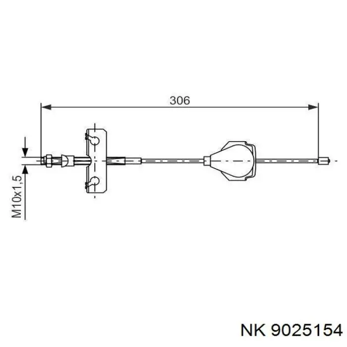 Трос стоянкового гальма передній Linex 150204 ціна, від 14.95 USD