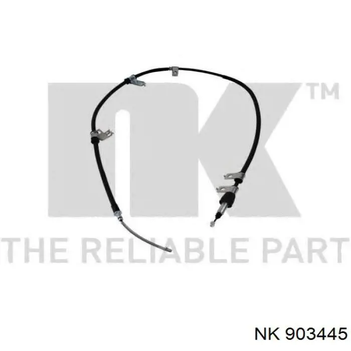 Купити 903445 NK Трос ручного гальма задній, лівий